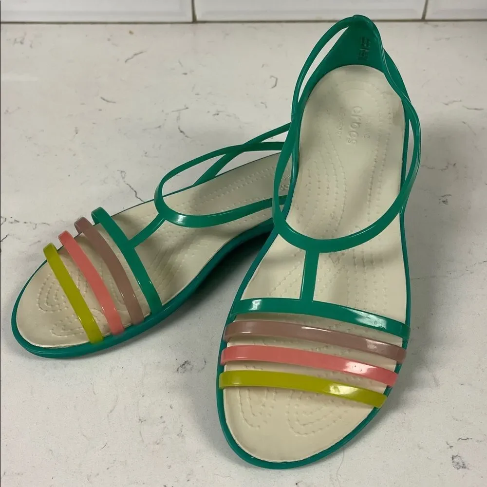 Crocs Isabell / Hurricane 2 Jelly Sandal “New Mint” / Oyster Size 9